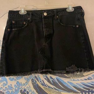Black Jean Skirt